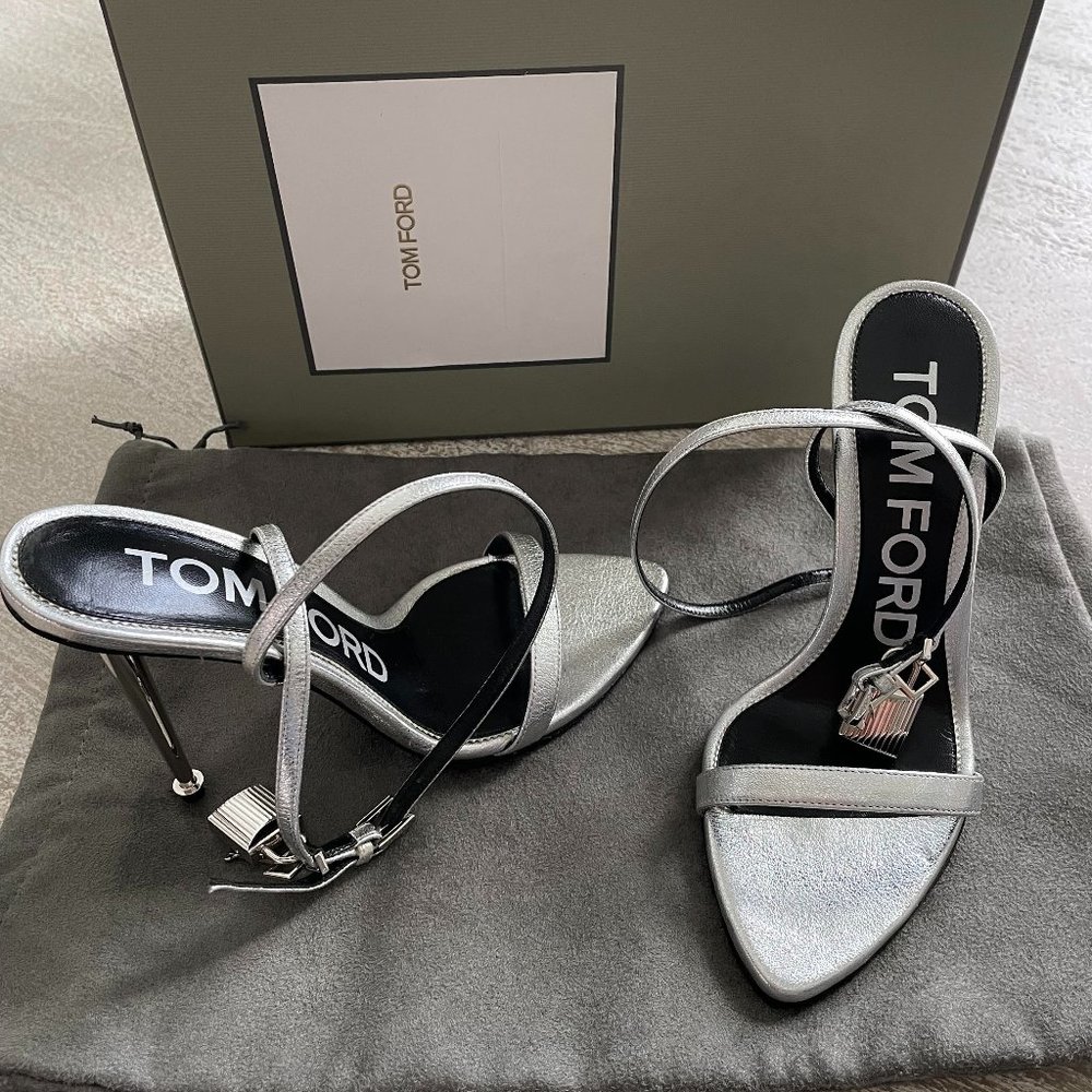 Tom Ford Laminated Nappa Padlock Heels